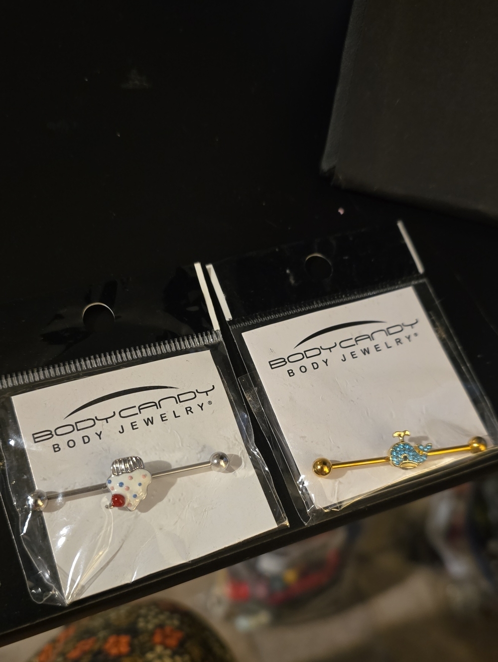 Bodycandy Women's Gold Whale And Cuocake Industrial Barbells